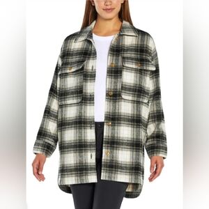 Banana Republic Plaid Midweight Button-up Shirt Jacket